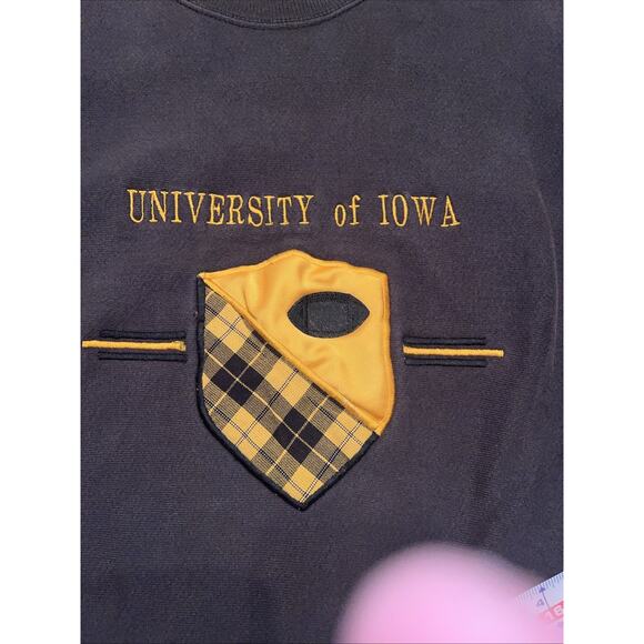 Vintage University of Iowa Hawkeyes Football Mens L Sweatshirt IAB Bedford - Picture 5 of 5